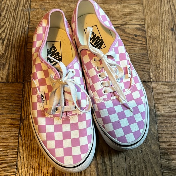 Vans Shoes - Lavender Checkerboard Vans SZ 8.5 Women’s or 7.0 Men’s, Like New! NWOT